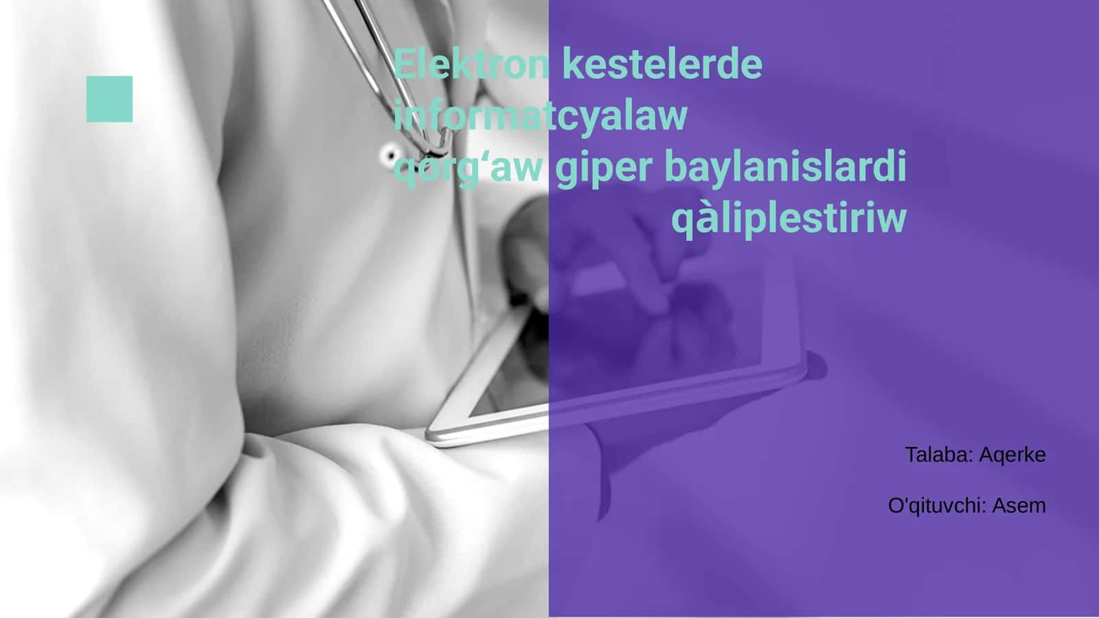 Elektron kestelerde informatcyalaw 1