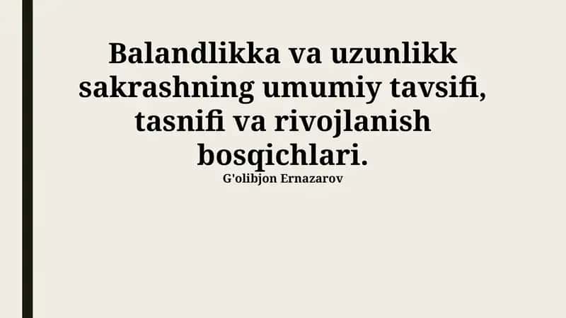 Balandlik va uzunlik sakrash 1