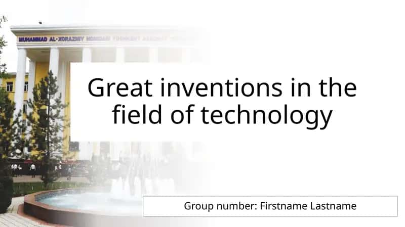 English presentation | Great inventions in the field of technology 1