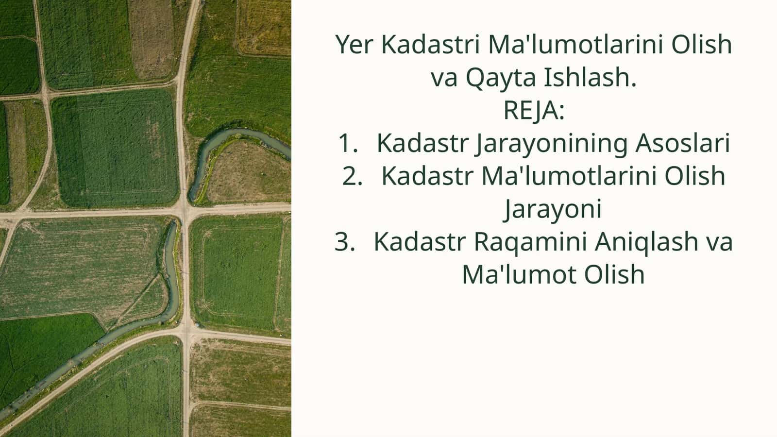 Yer Kadastri Ma'lumotlarini Olish vaQaytaIshlash 1