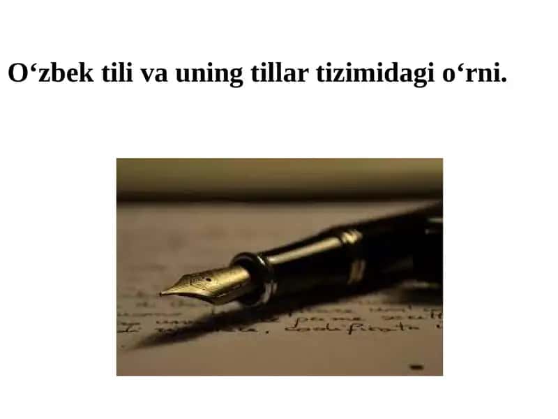 Oʻzbek tili va uning tillar tizimidagi oʻrni 1