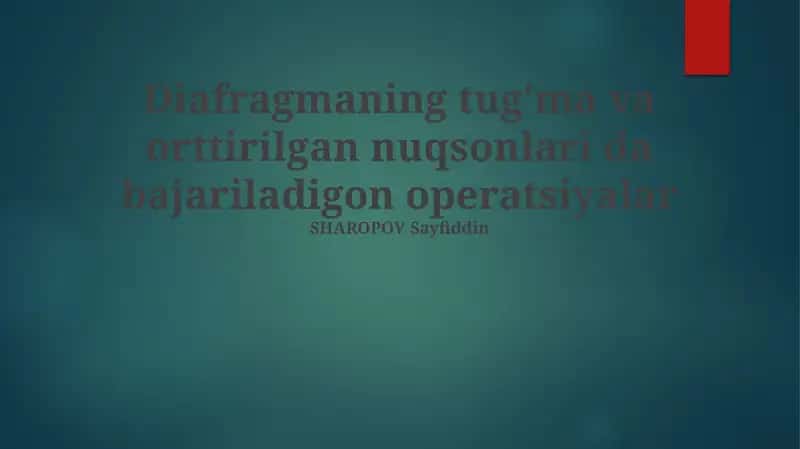 Tug'ma diafragma nuqsonlari 1