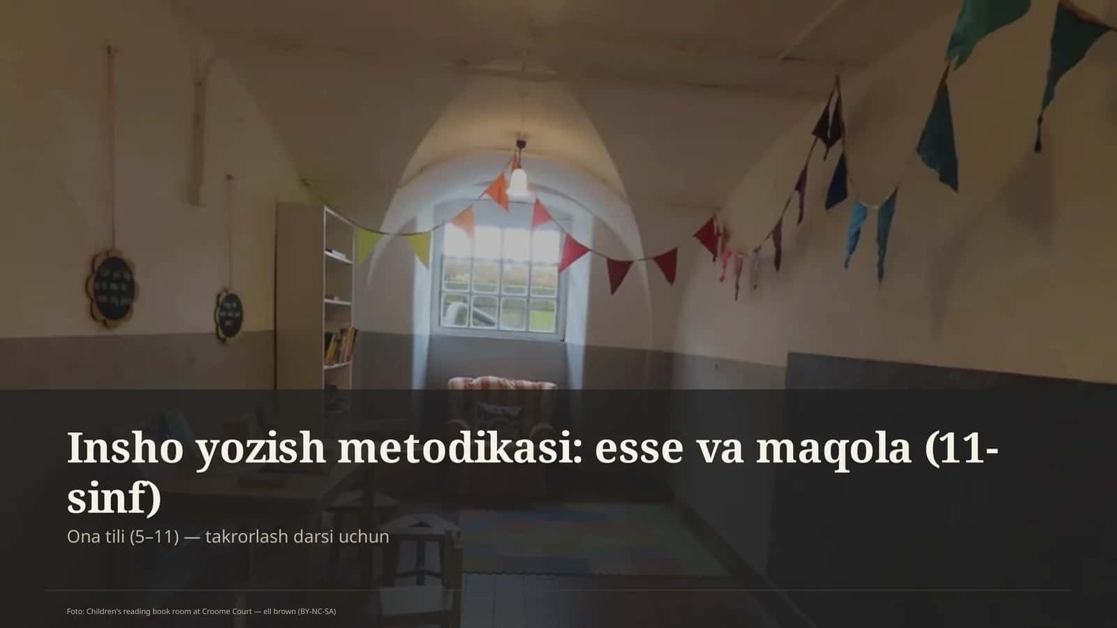 Insho yozish metodikasi: esse va maqola (11-sinf) 1