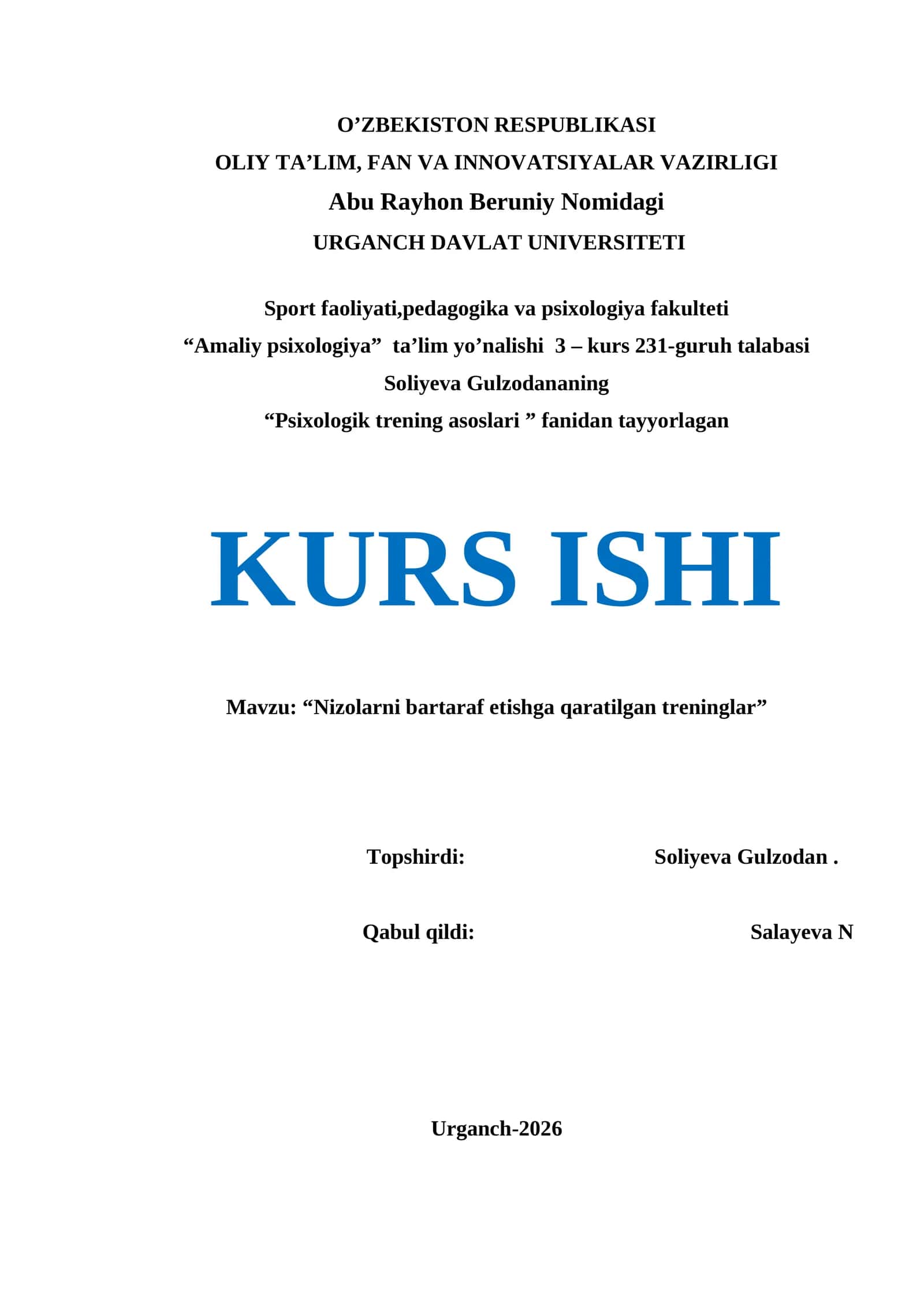 Nizolarni bartaraf etishga qaratilgan treninglar 1