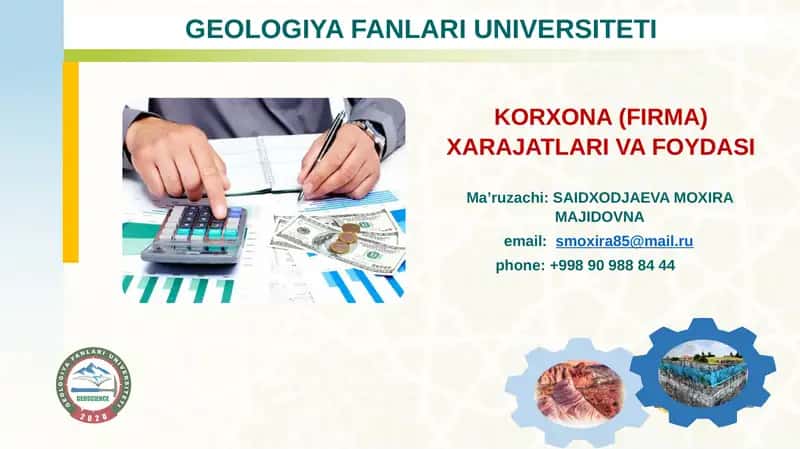 UNIVERSITYOF GEOLOGICAL SCIENCES 1