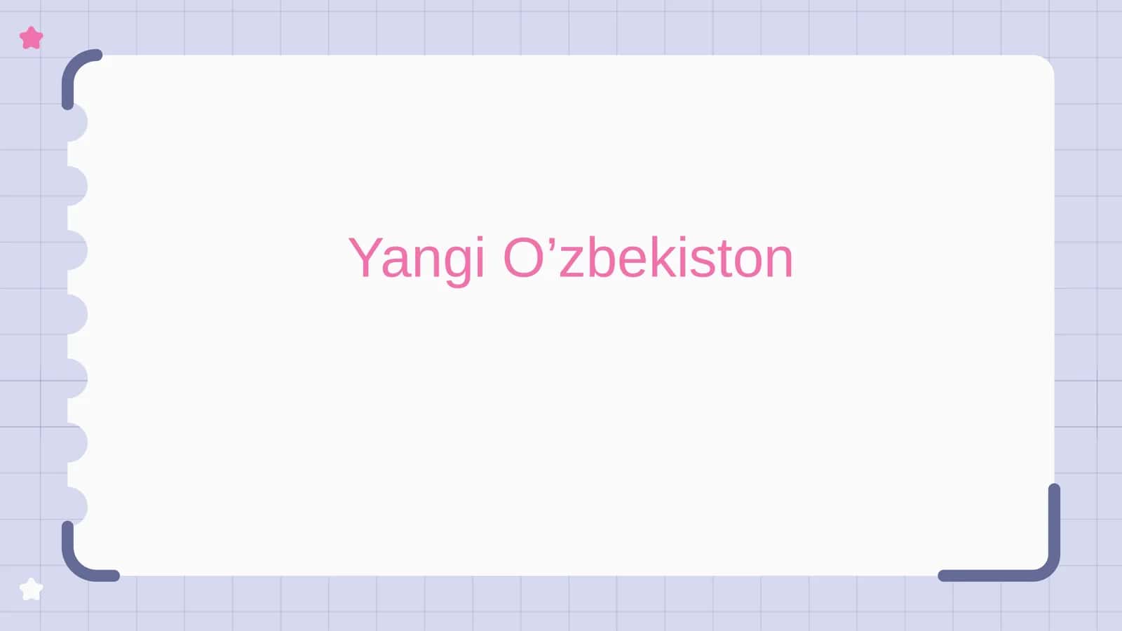 Yangi O'zbekistonga kirish 1