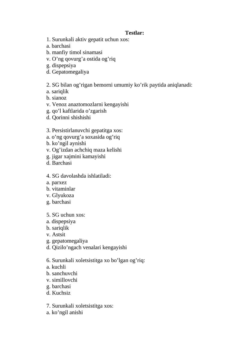 Surunkali aktiv gepatit testlari 1