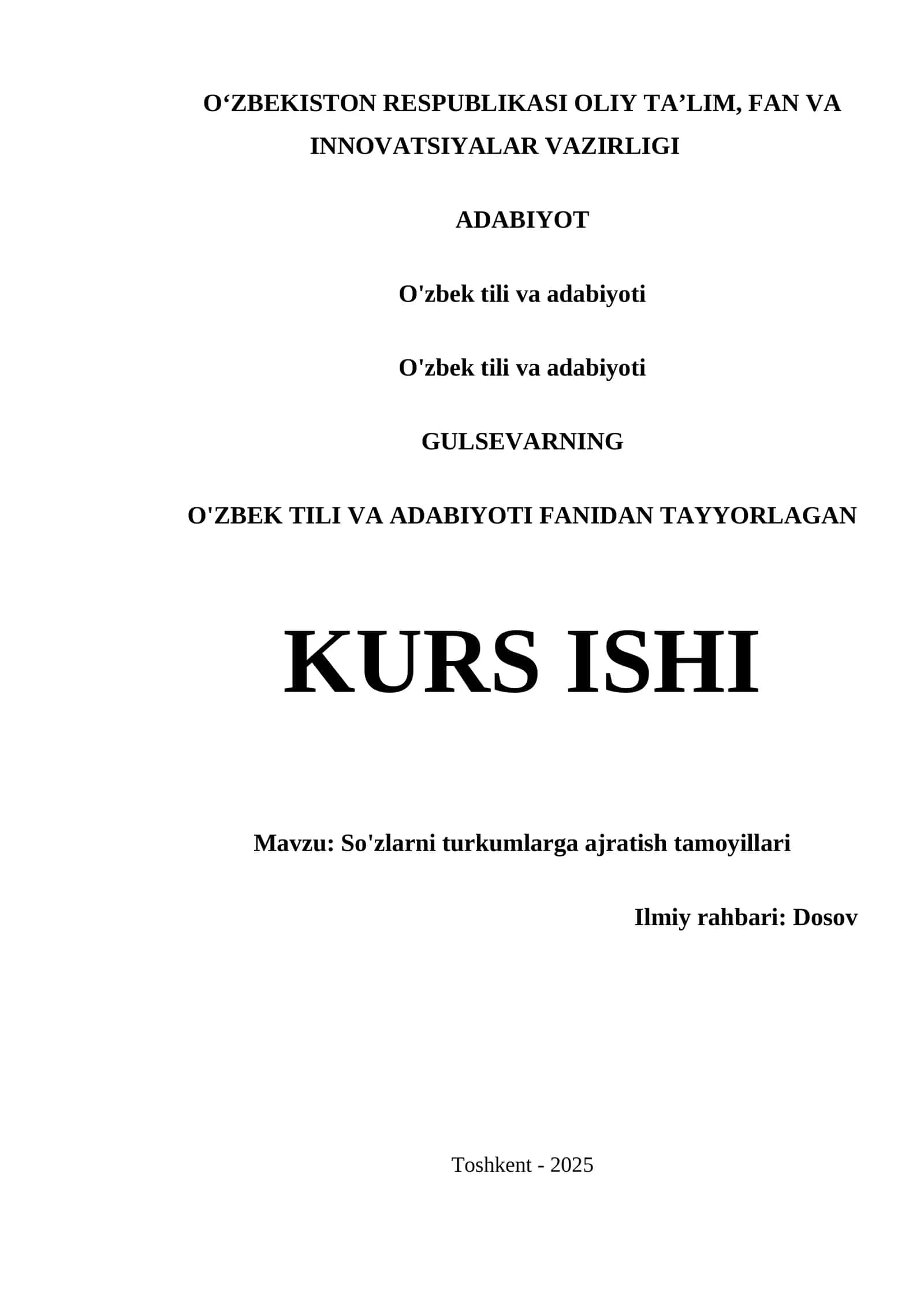So'zlarni turkumlarga ajratish tamoyillari 1