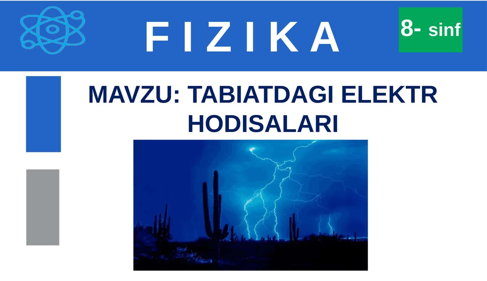 TABIATDAGI ELEKTR HODISALARI 1