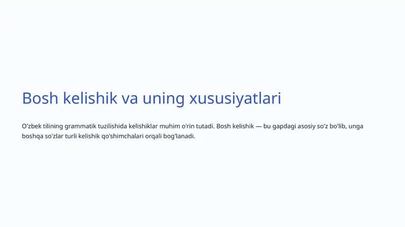 Bosh kelishik va uning xususiyatlari 1