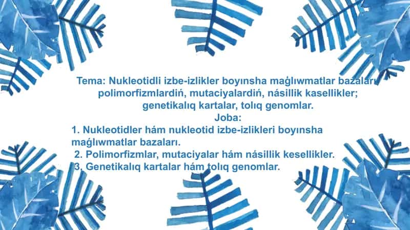 Nukleotidli izbe-izlikler 1