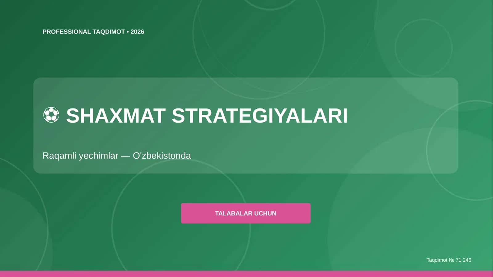SHAXMAT STRATEGIYALARI 1