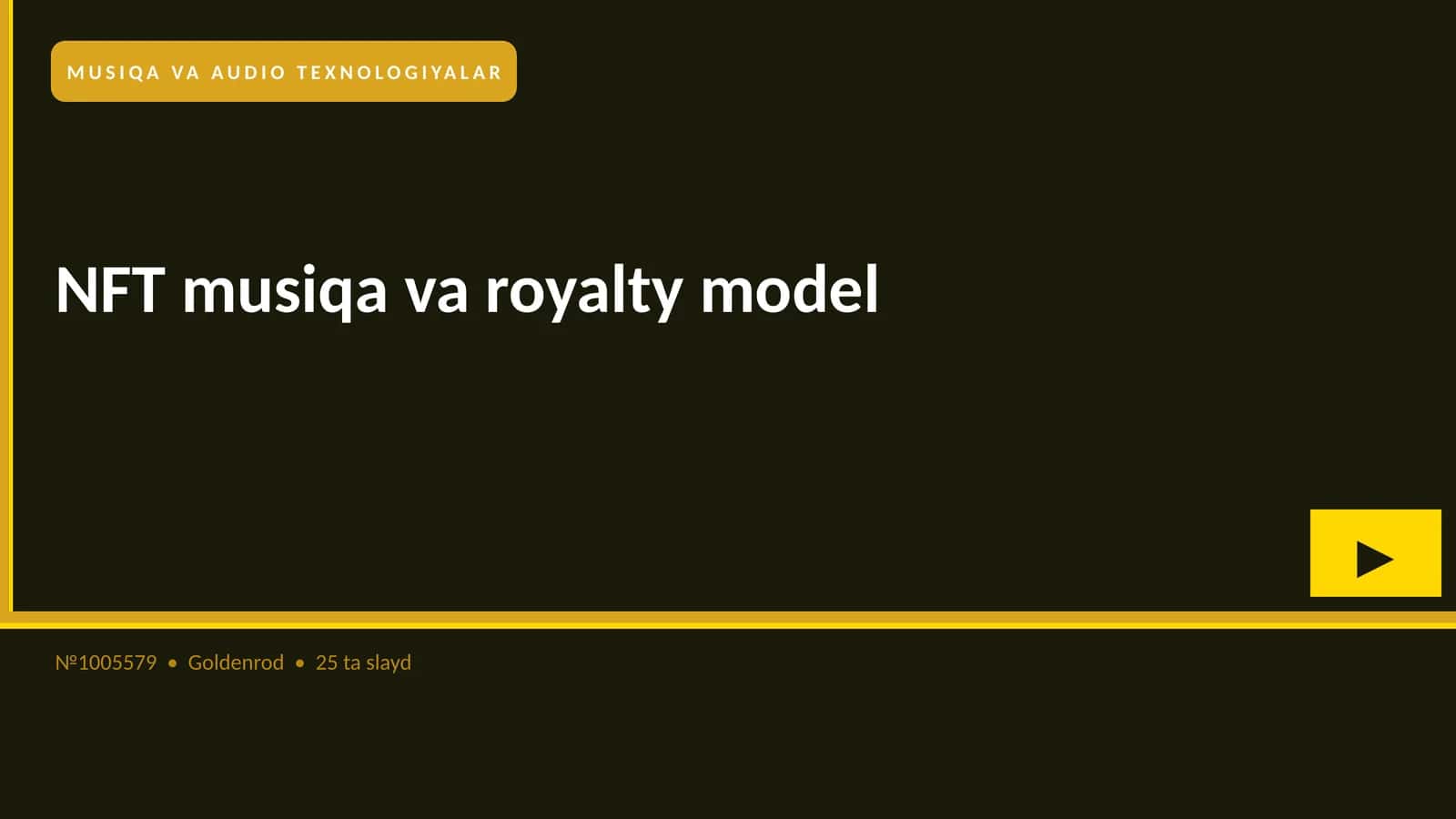 NFT musiqa va royalty model 1