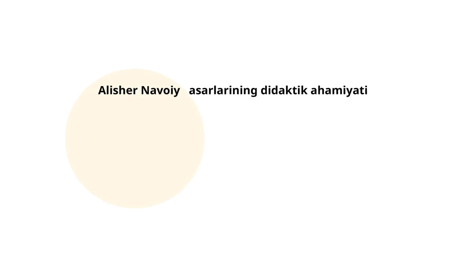 Alisher Navoiy asarlarining didaktik ahamiyati 1