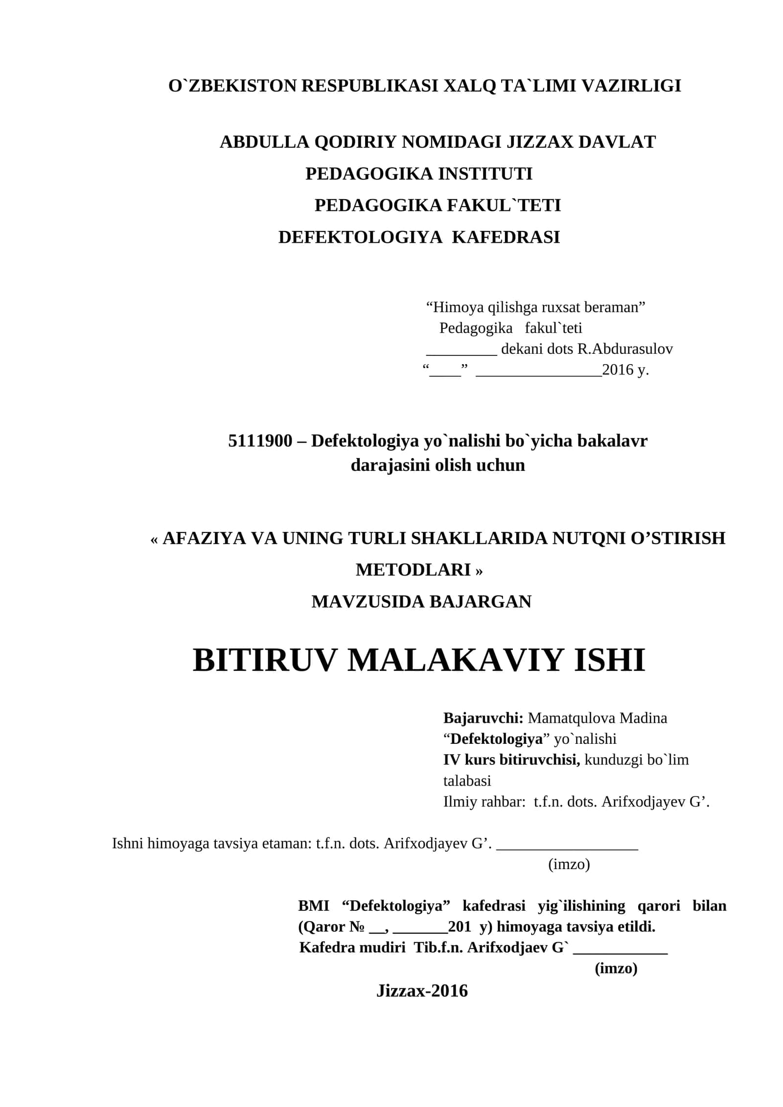 AFAZIYA VA UNING TURLI SHAKLLARIDA NUTQNI O’STIRISH METODLARI 1