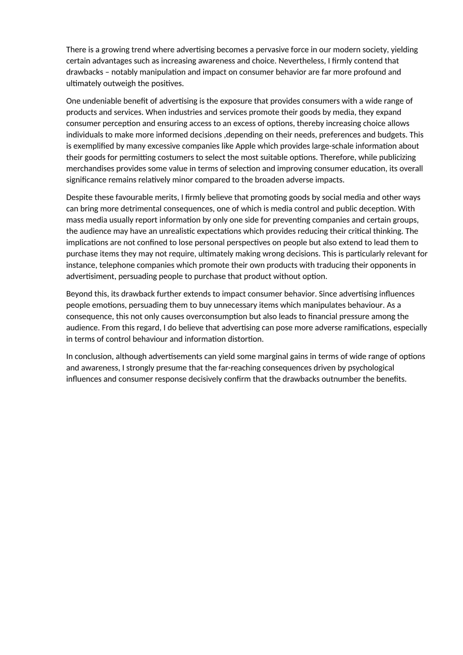 The Impact of Advertising on Consumer Behavior 1