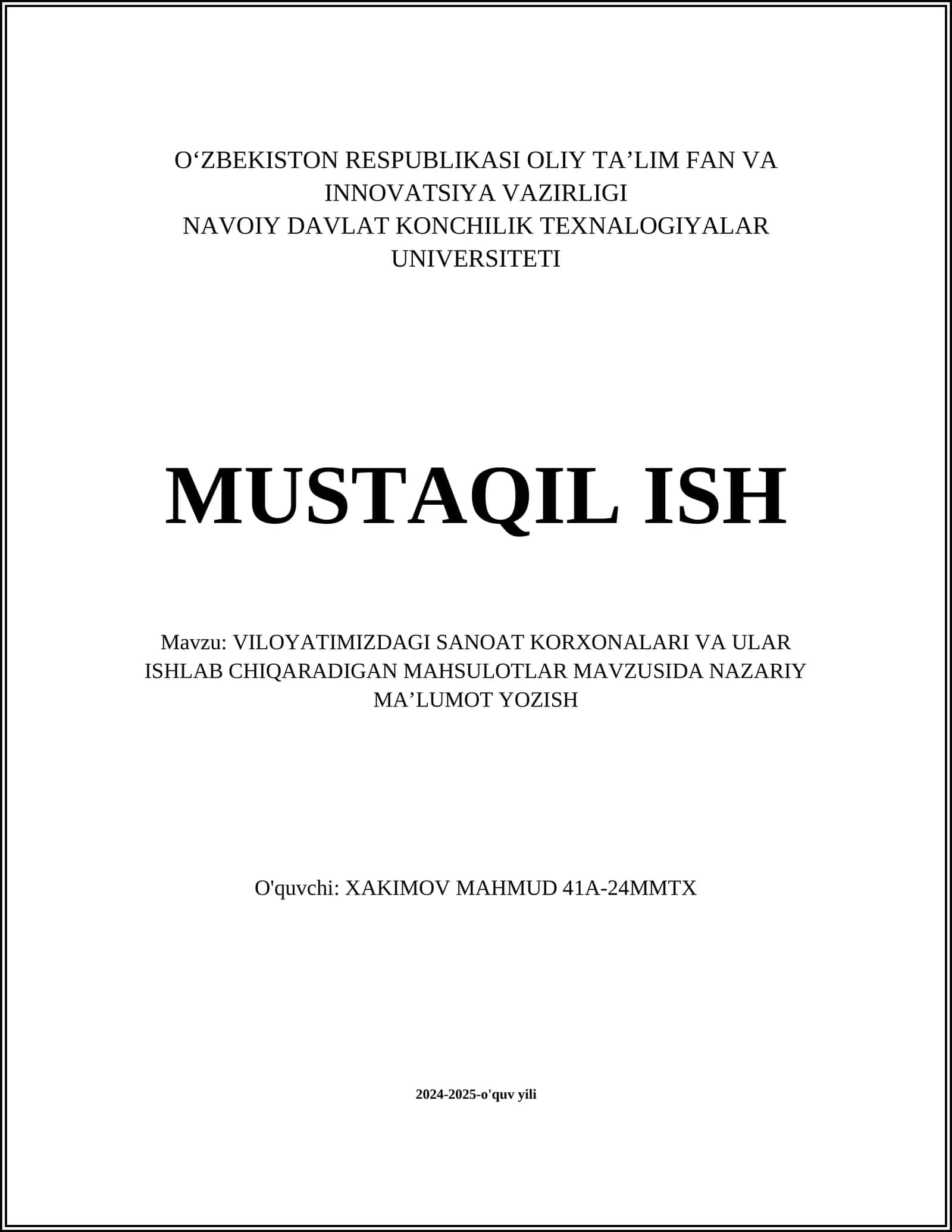 Mahalliy sanoat korxonalarining tarixi 1