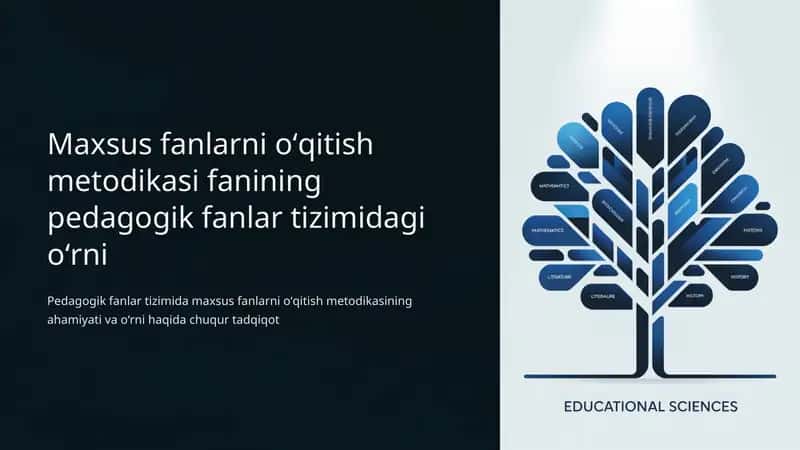 Pedagogik fanlar tizimi 1