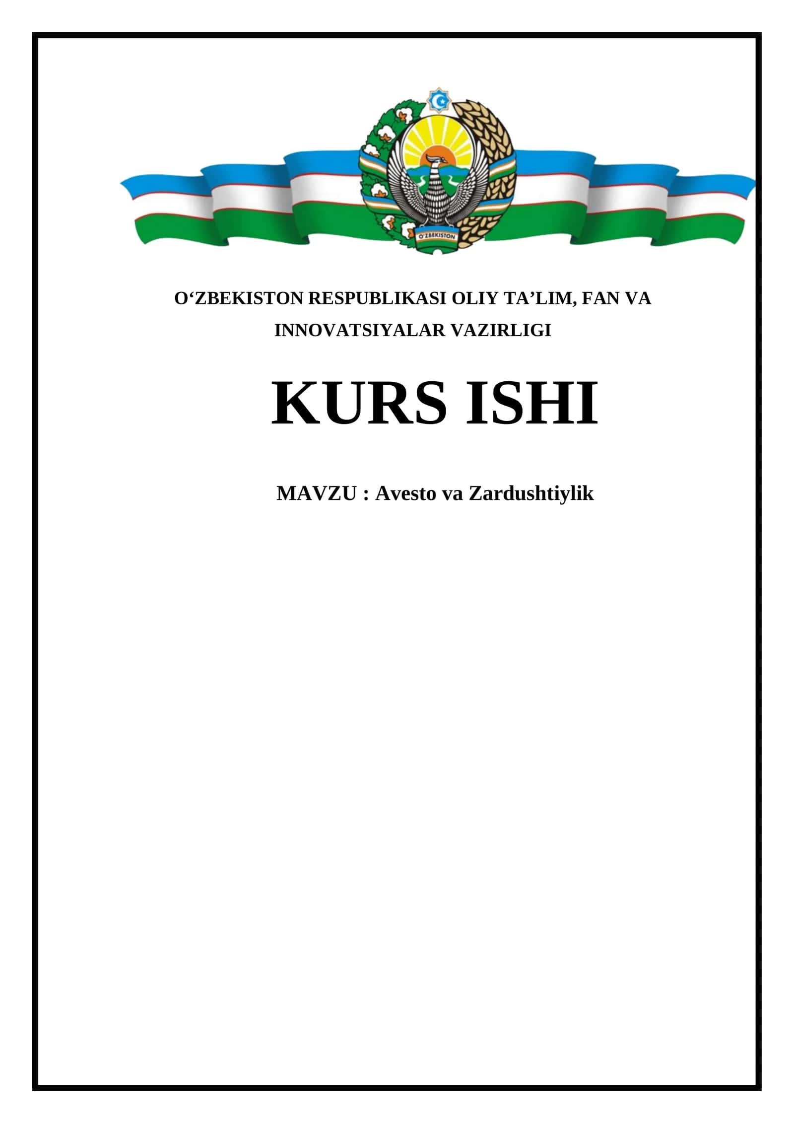 Avesto va Zardushtiylik 1