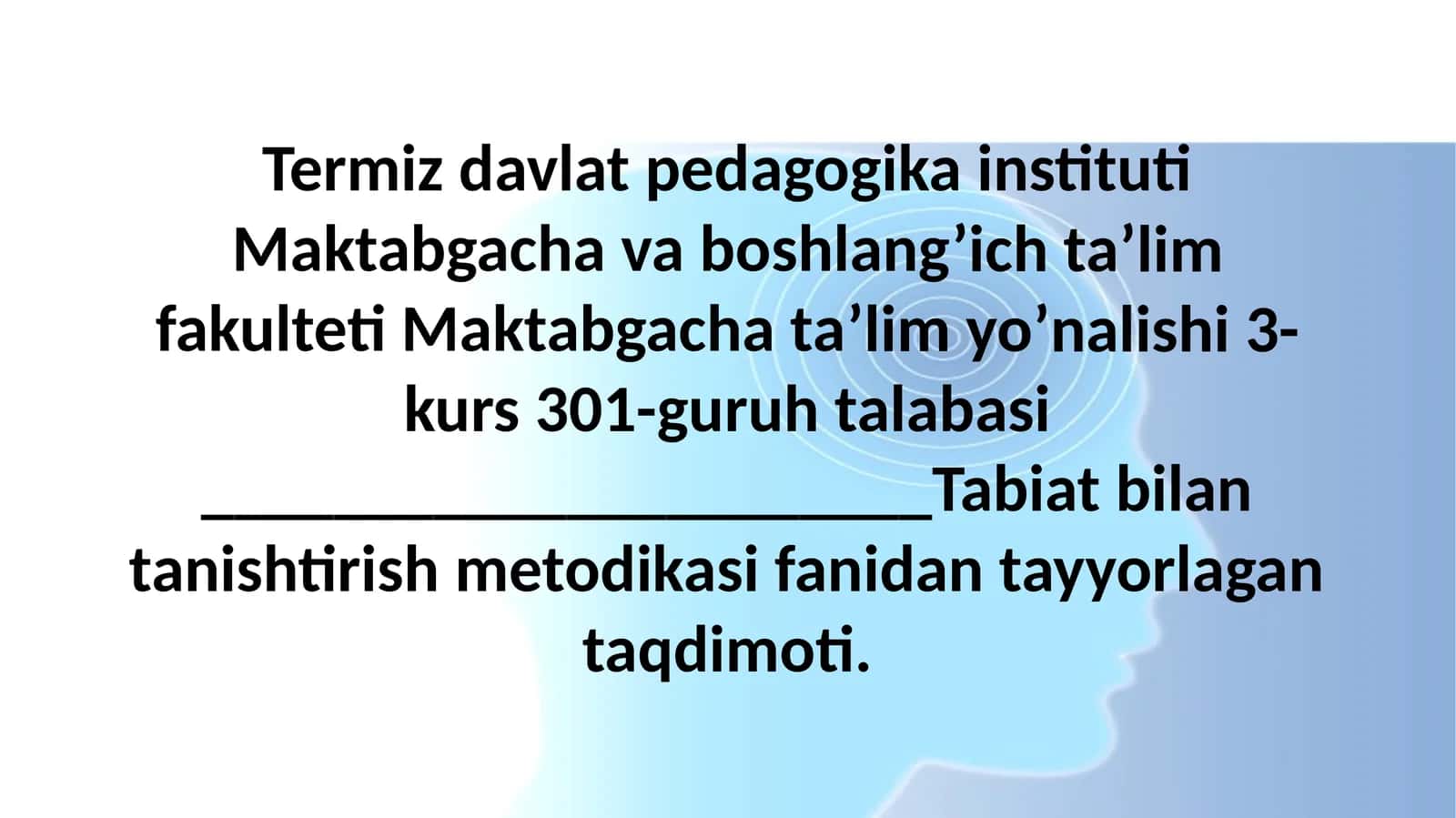 Tabiat bilan tanishtirish tamoyillari 1