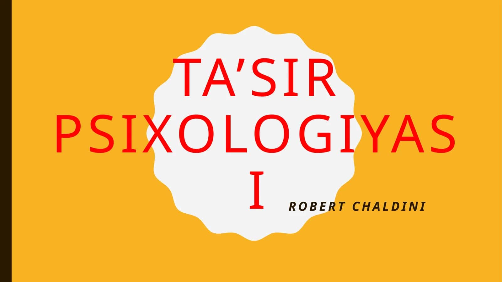 TA’SIR PSIXOLOGIYASI 1