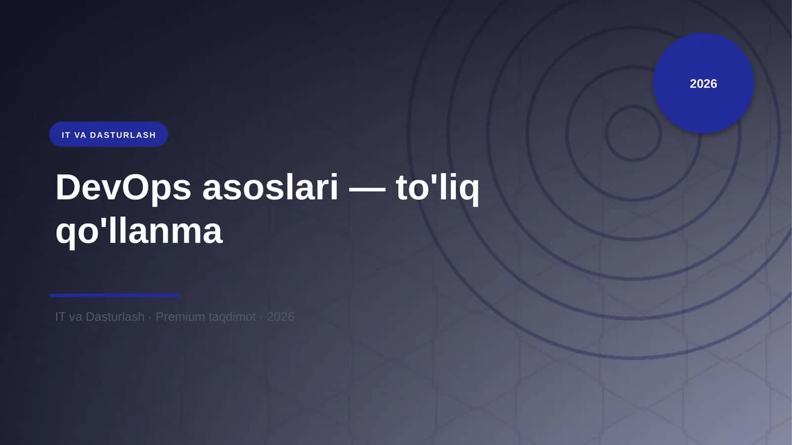 DevOps asoslari — to'liq qo'llanma 1