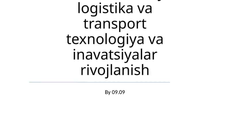 Belgiyaning Moliya, Logistika va Transporti 1