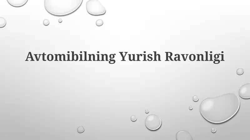 Yurish Ravonligi 1