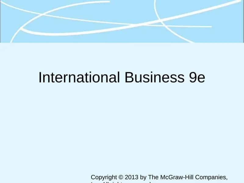 International Business 9e 1