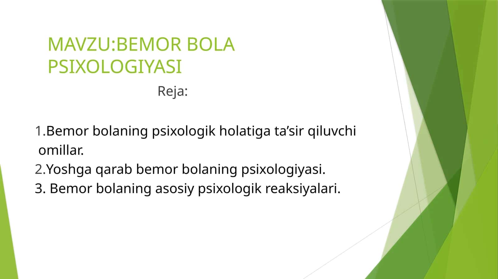 BEMOR BOLA PSIXOLOGIYASI 1