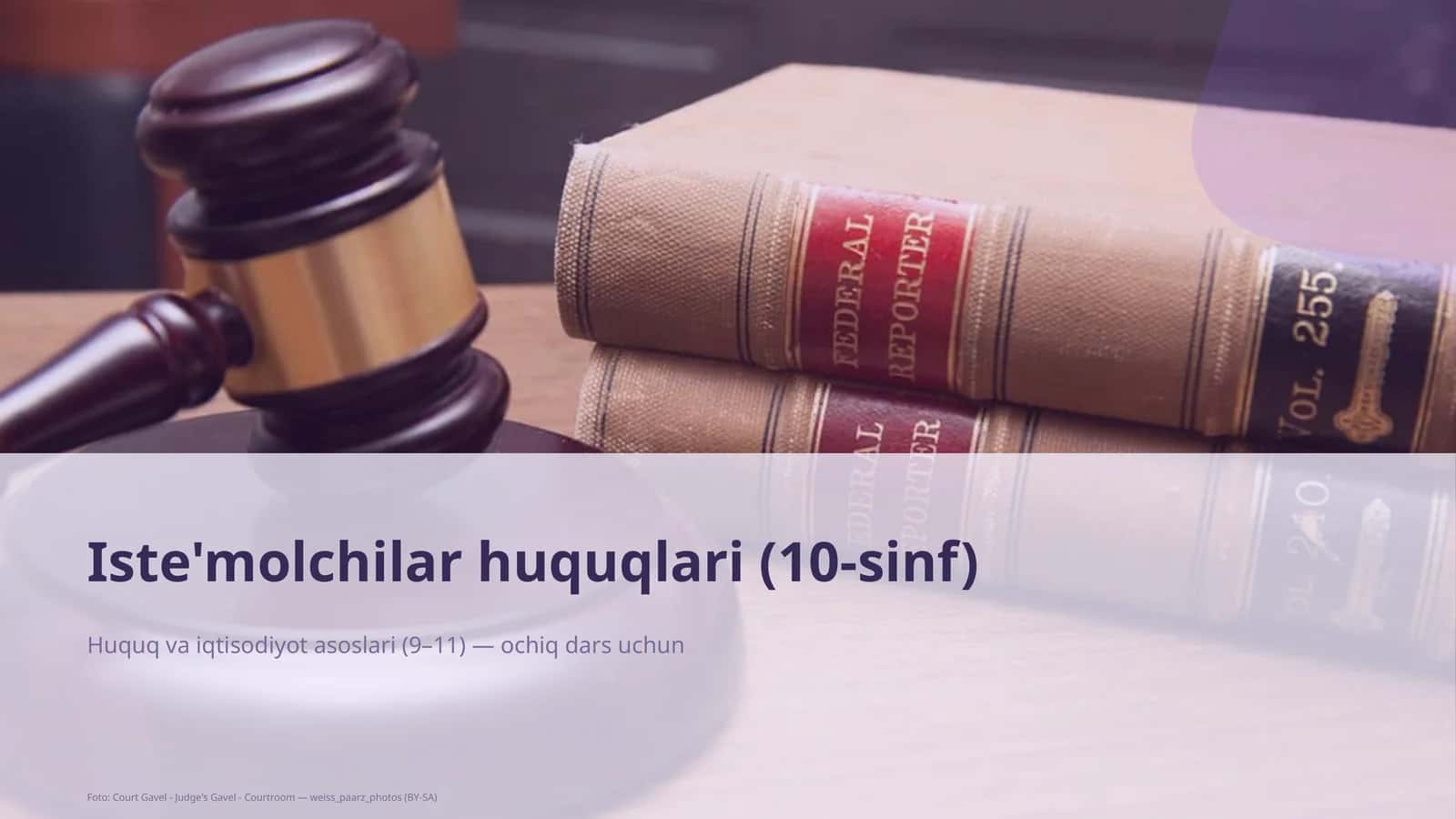 Iste'molchilar huquqlari (10-sinf) 1