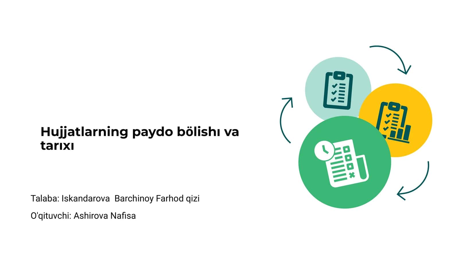 Hujjatlarning paydo bölishı va tarıxı 1