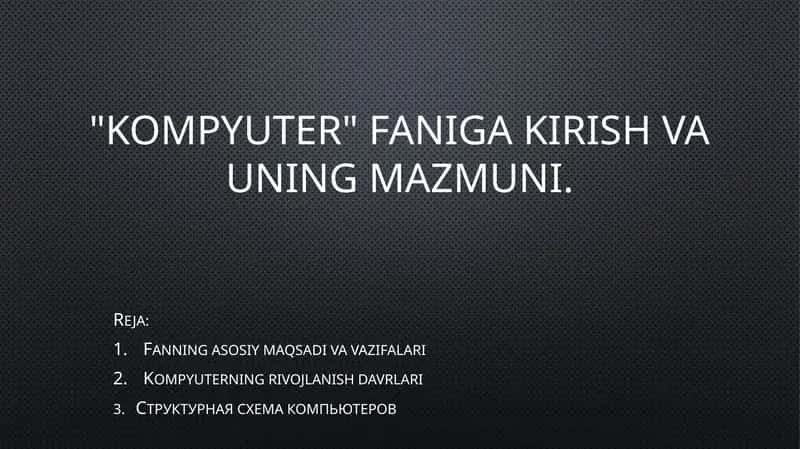 Kompyuter 1