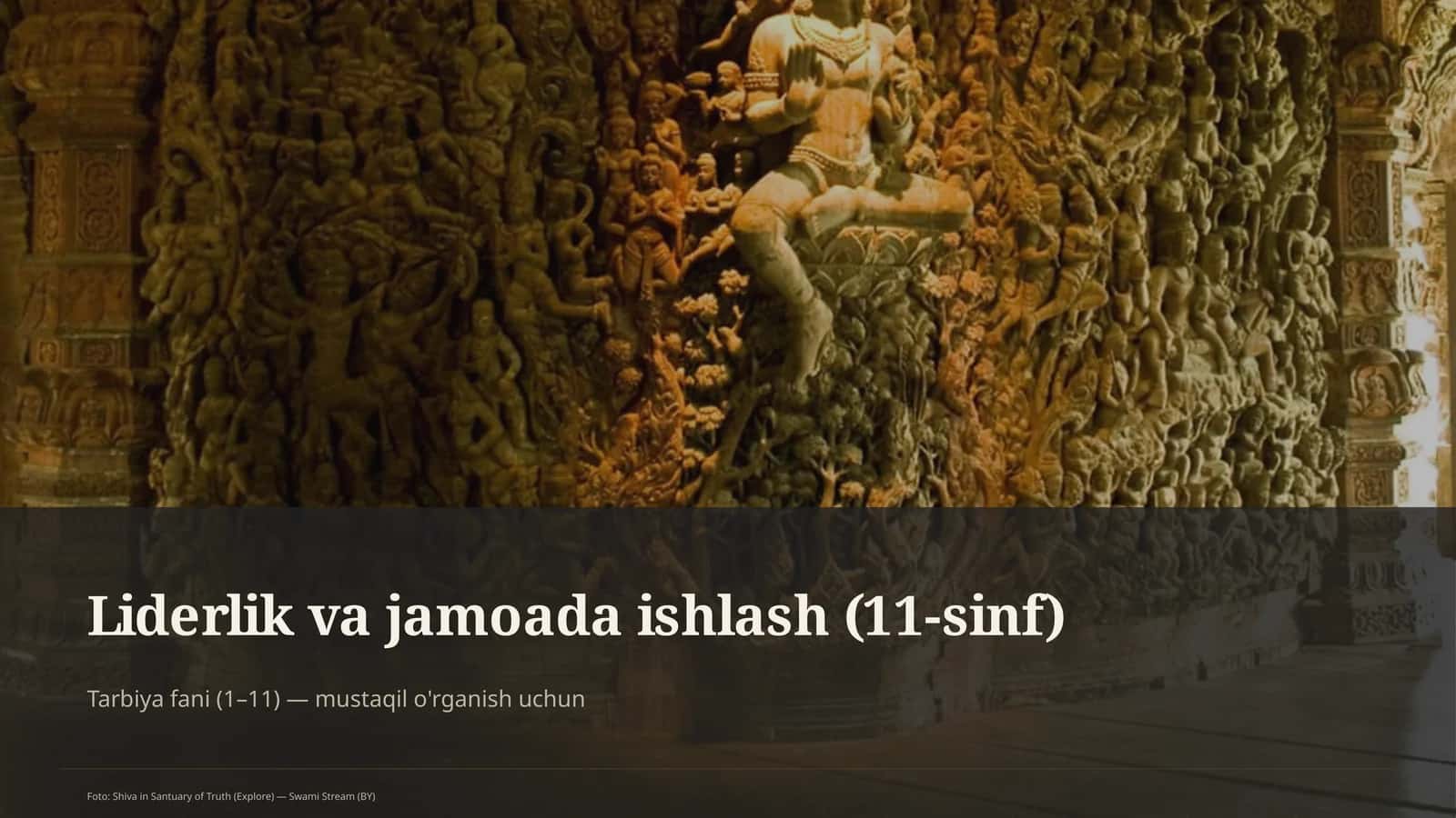 Liderlik va jamoada ishlash (11-sinf) 1