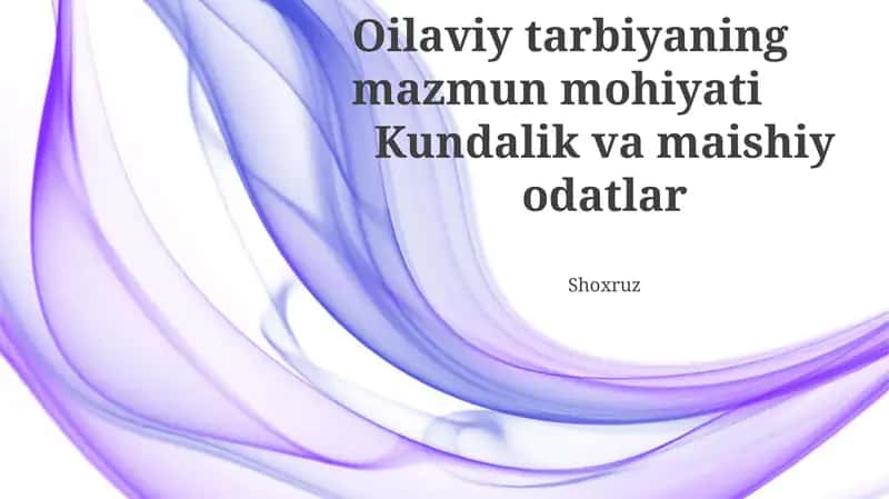 Muvaffaqiyatli Oila Modeli 1