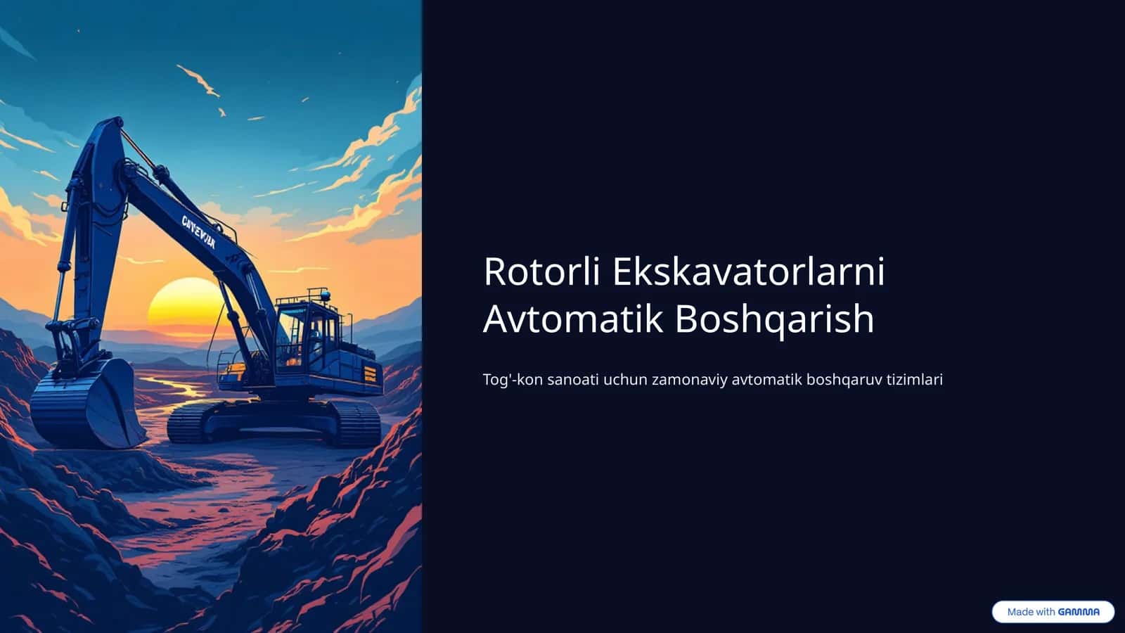 Rotorli Ekskavatorlarni Avtomatik Boshqarish 1