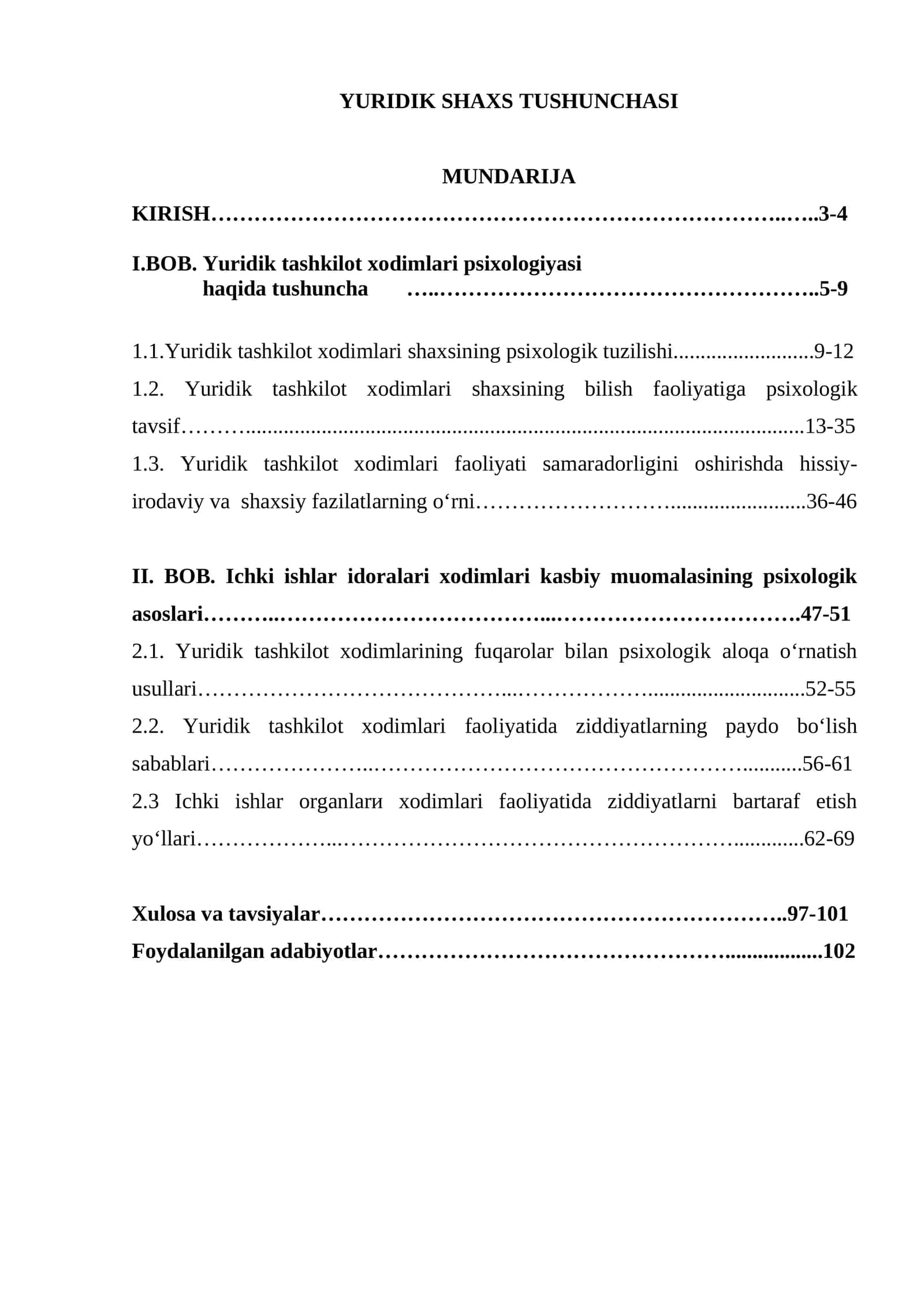 Yuridik shaxs tushunchasi 1