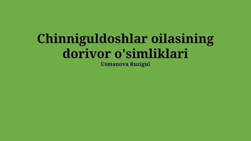 Lamiaceae oilasining dorivor o'simliklari 1