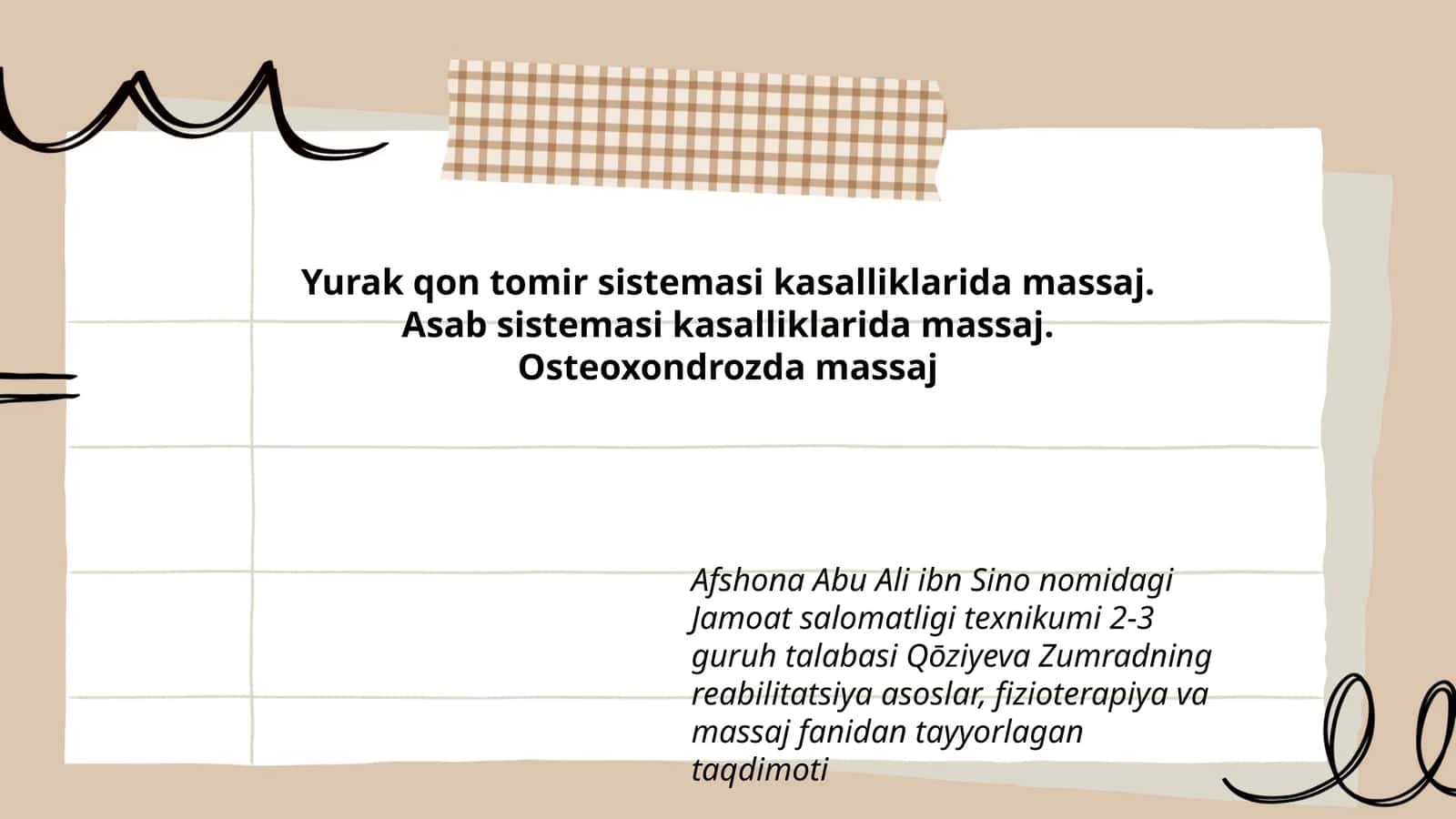 Reabilitatsiya asoslar, fizioterapiya va massaj 1