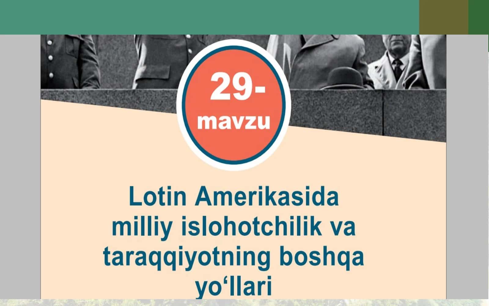 XX asrda Lotin Amerika mamlakatlari 1