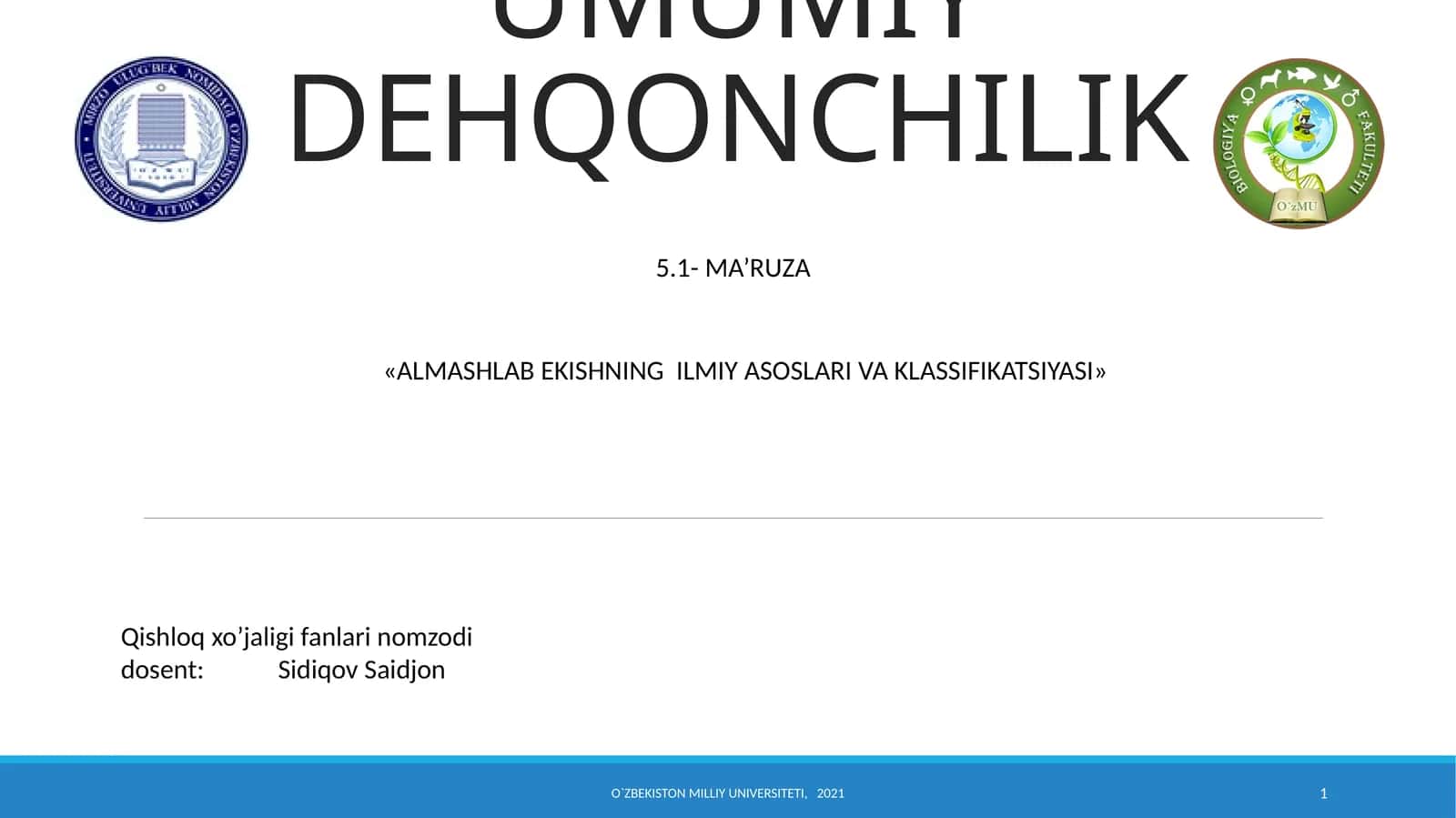 ALMASHLAB EKISHNING ILMIY ASOSLARI VA KLASSIFIKATSIYASI 1
