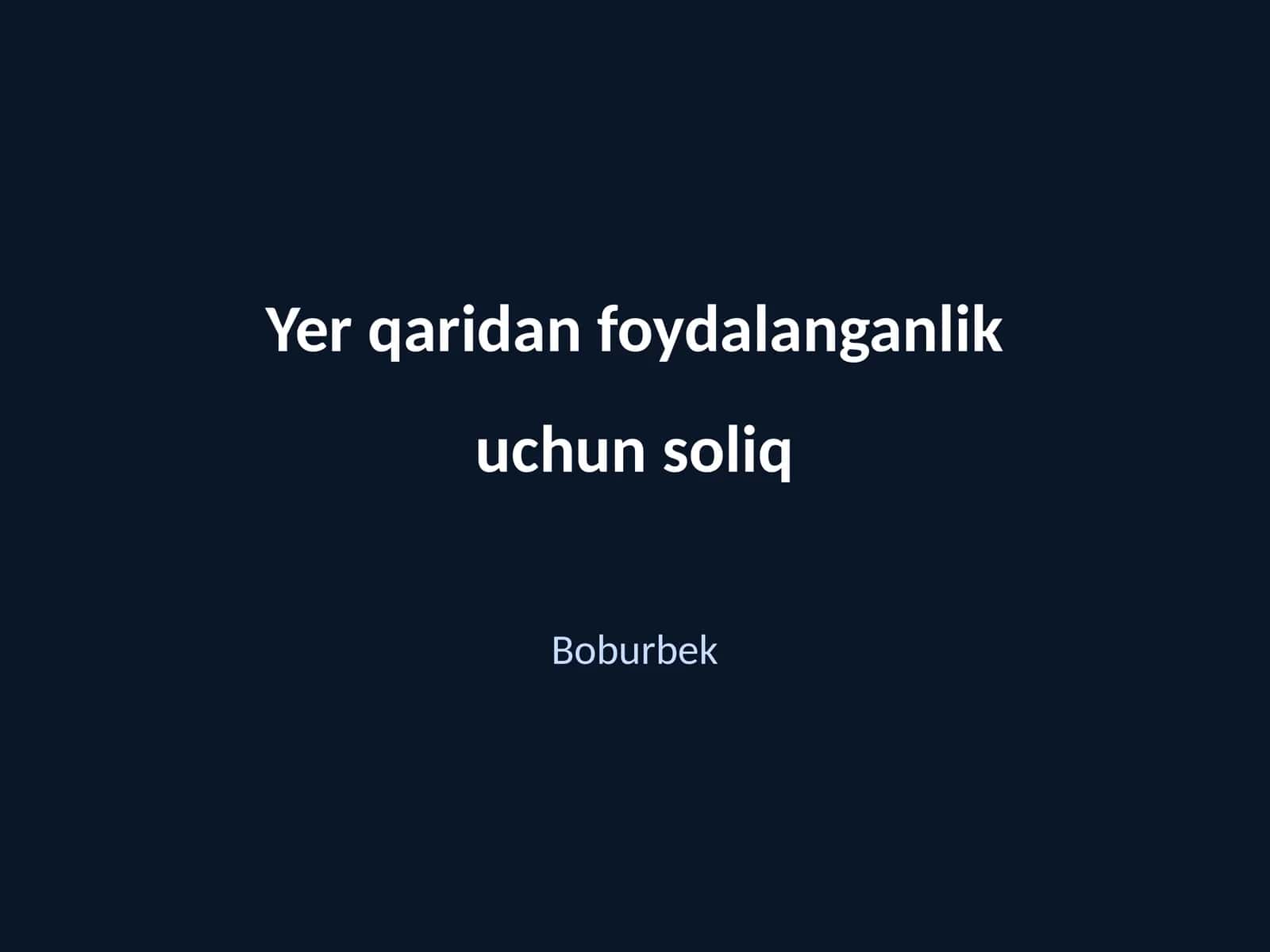 Yer solig'i tushunchasi va ahamiyati 1