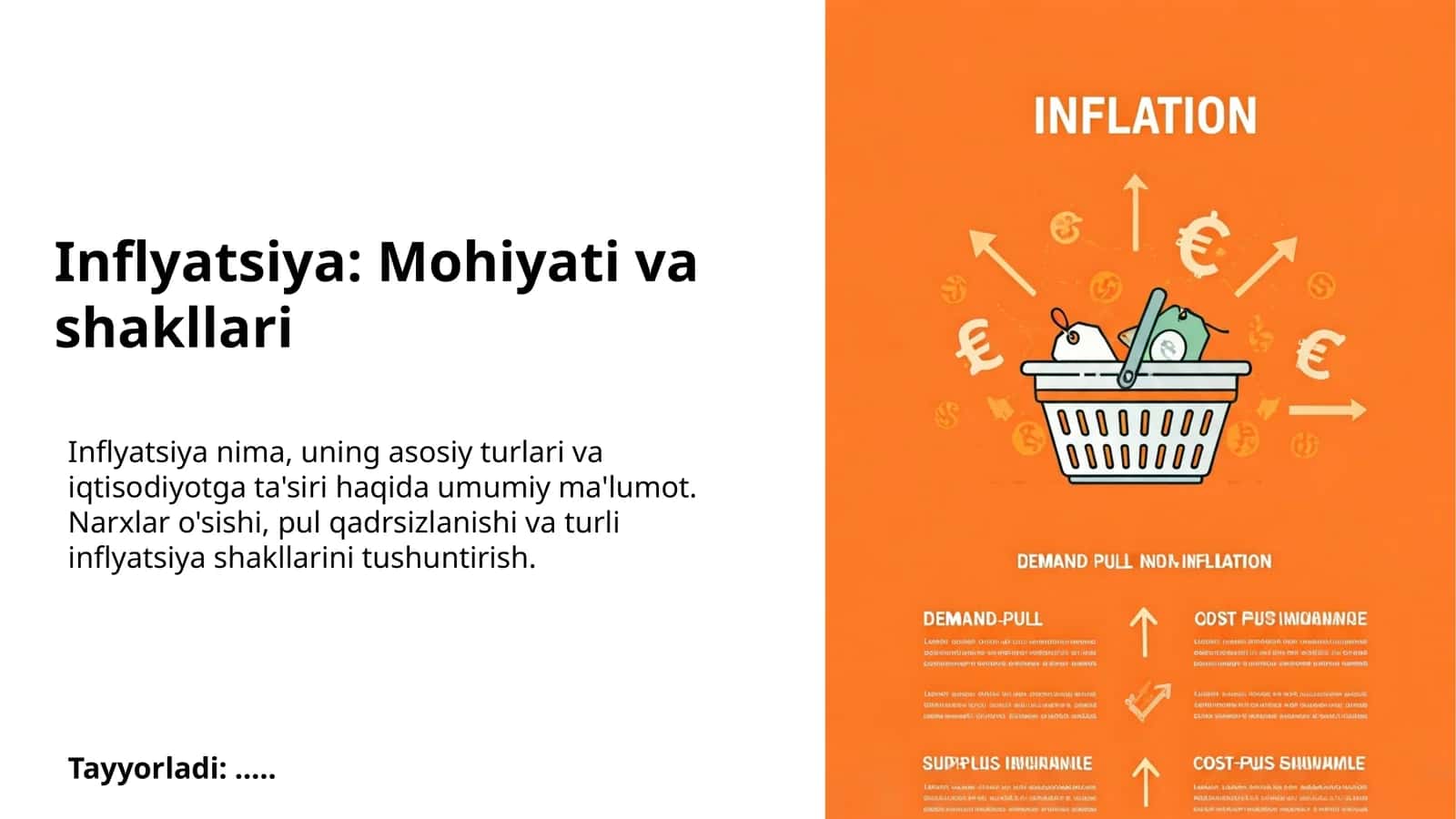 Inflyatsiya: Mohiyati va shakllari 1