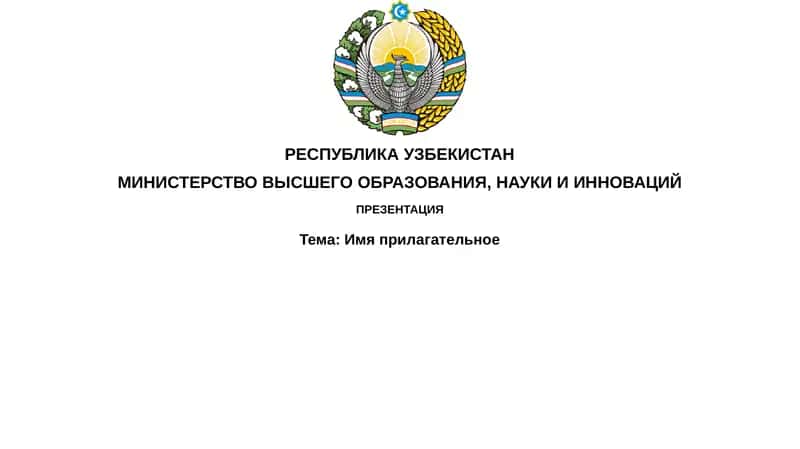 Презентация Тема:Имяприлагательное 1