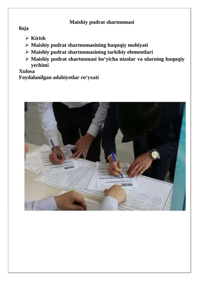 Maishiy pudrat shartnomasi 1