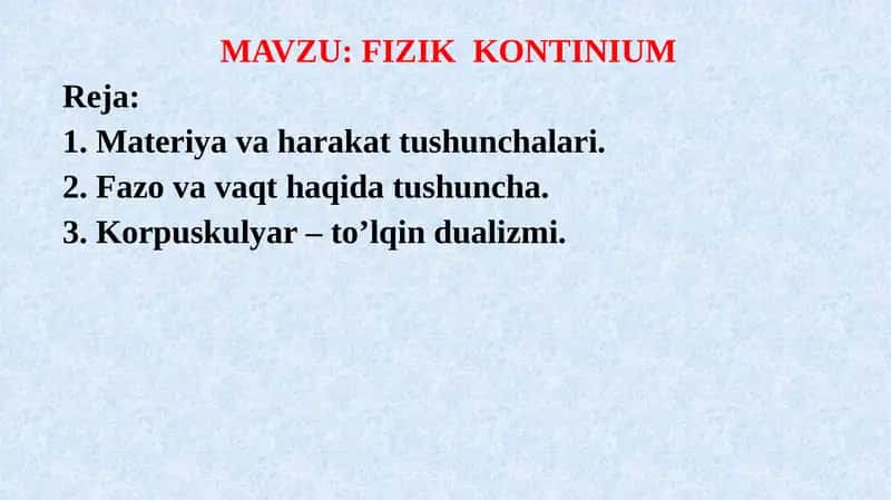 FIZIK KONTINIUM 1