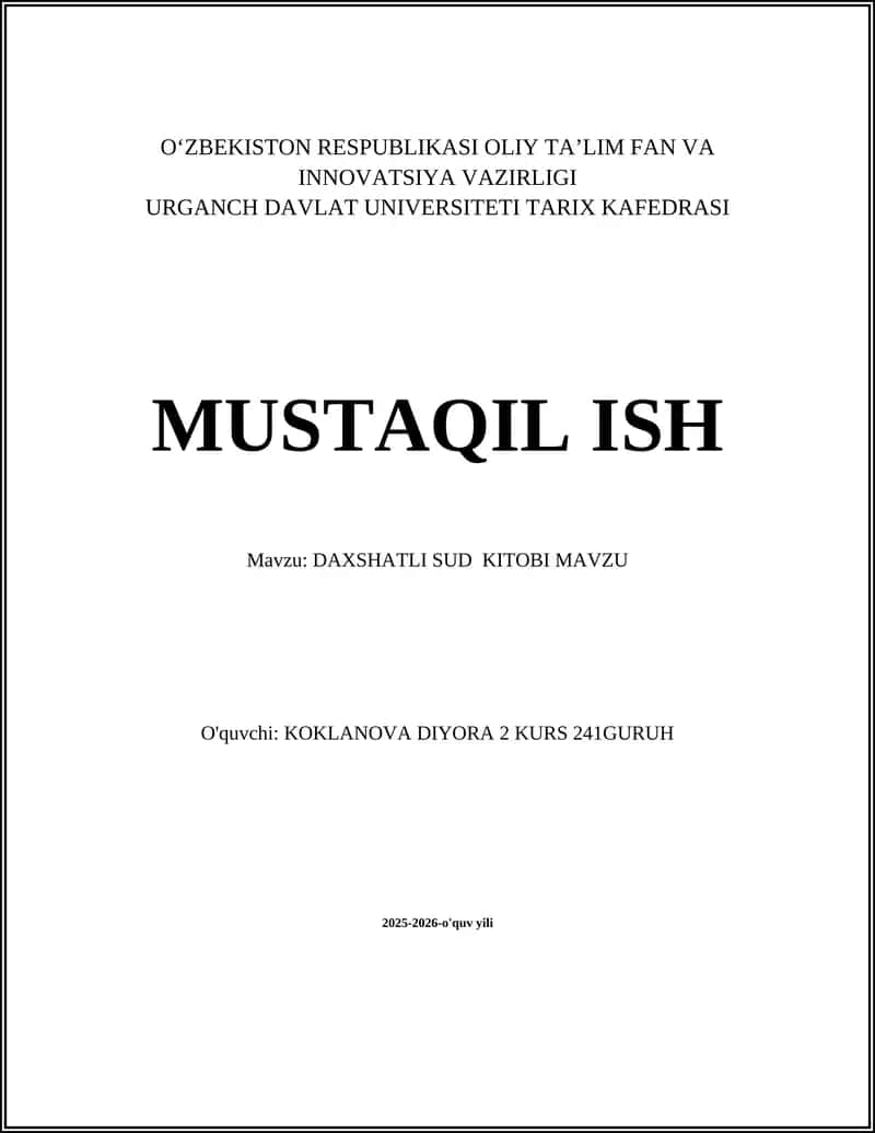 DAXSHATLI SUD KITOBI 1