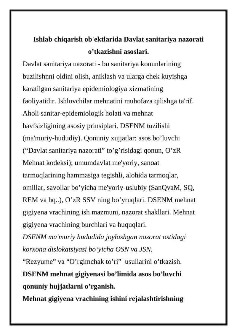 Davlat sanitariya nazorati 1
