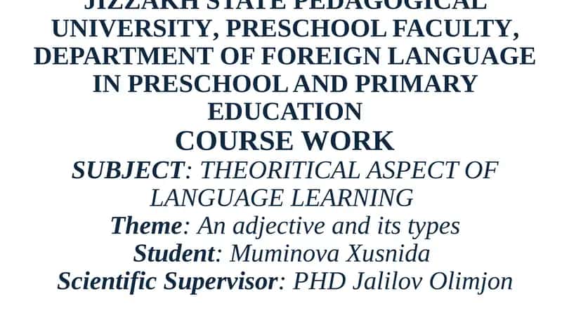 Theoritical Aspect of Language Learning 1