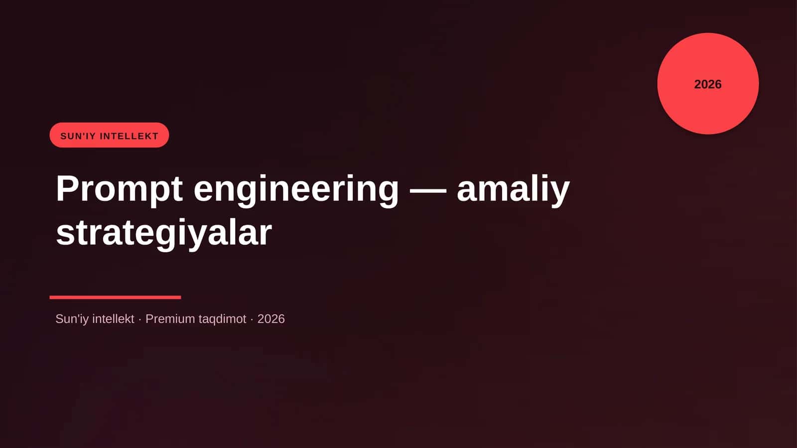 Prompt engineering — amaliy strategiyalar 1